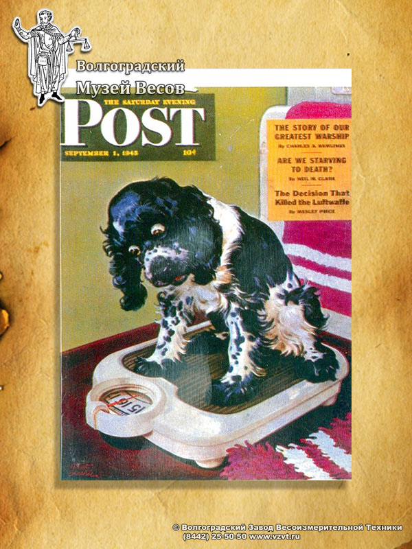 The cover of The Saturday Evening Post magazine with a picture of scales