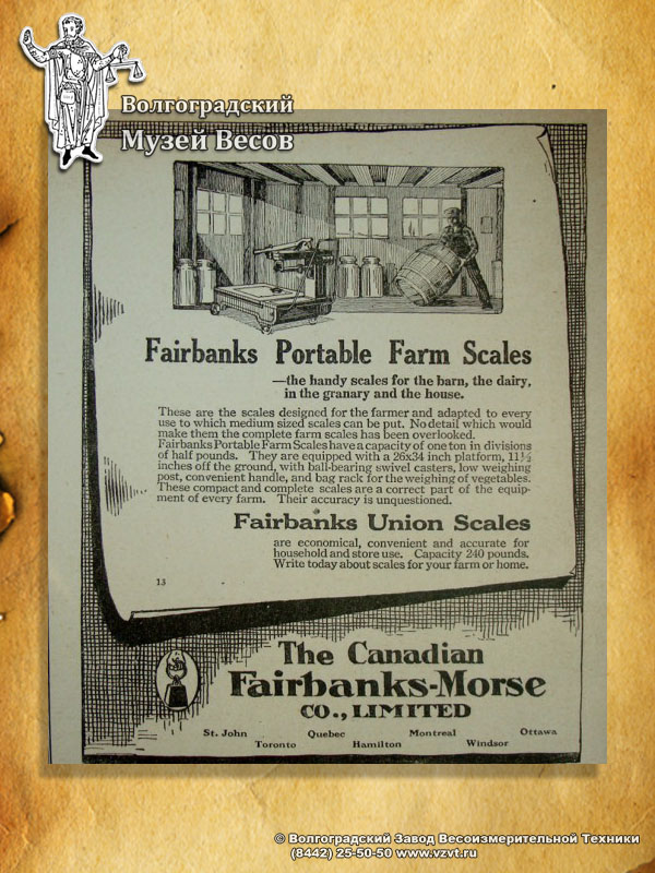 Promo of Fairbanks portable platform scales.