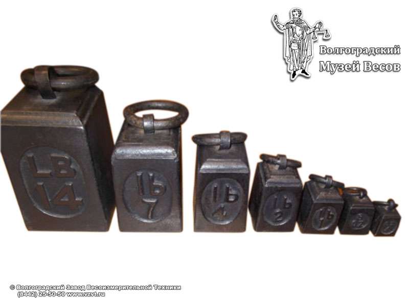 Cast-iron trade set of weights. England, the late 19th – the early 20 th centuries