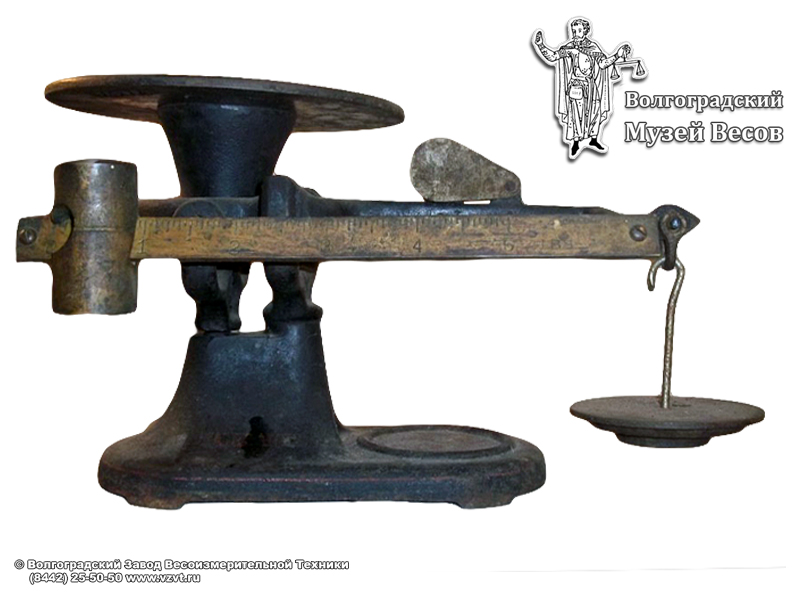 Trade scales with a movable weight. USA, the end of the XIX-early XX century.
