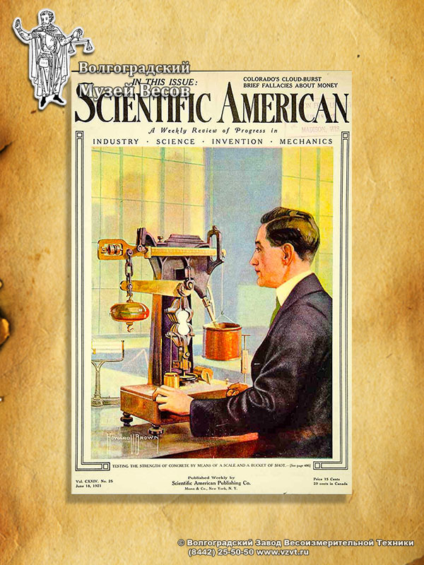 Scientific American Magazine Cover with a picture of scales