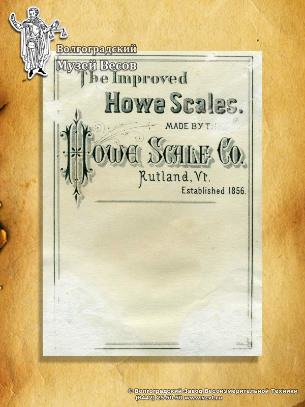 Letter-headed paper by Howe Scale Co.