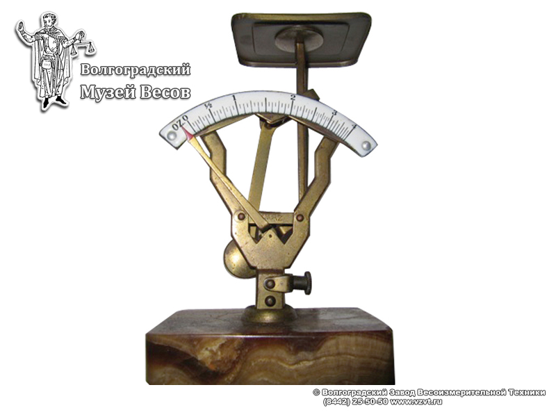JMAZ brand letter scales on a marble base. Germany, the first half of the XX century.