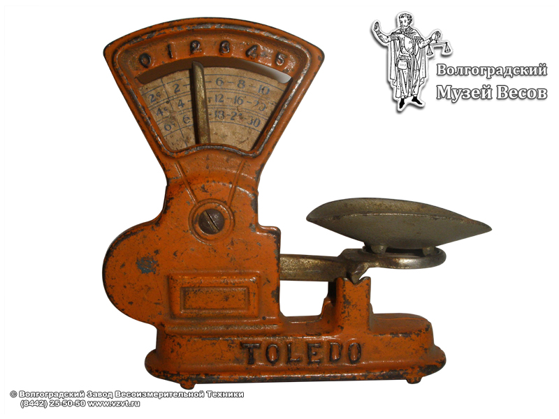 Miniature Toledo scales of the company Hubley Manufacturing Co. USA, the 1930s.