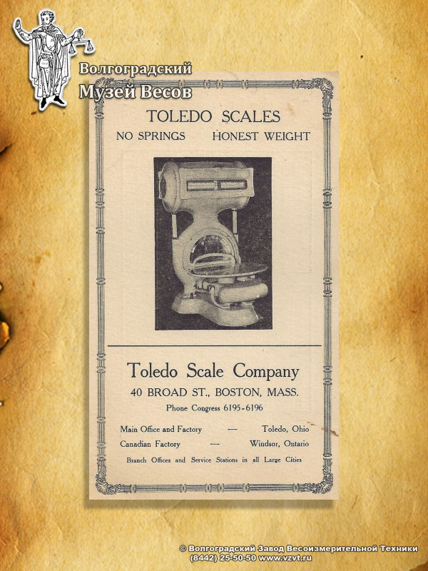 Promo of Toledo Scale Co. scales.